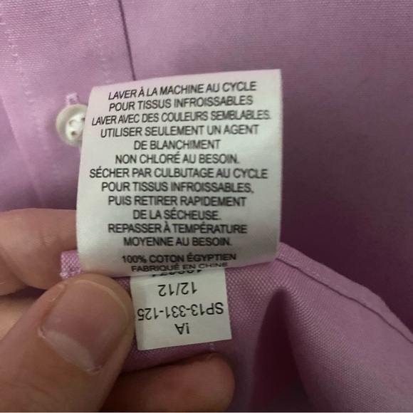 Hudson Room 100% Egyptian Cotton Men’s Petal Pink Button Down Shirt Slim Sz 36 - Picture 3 of 9